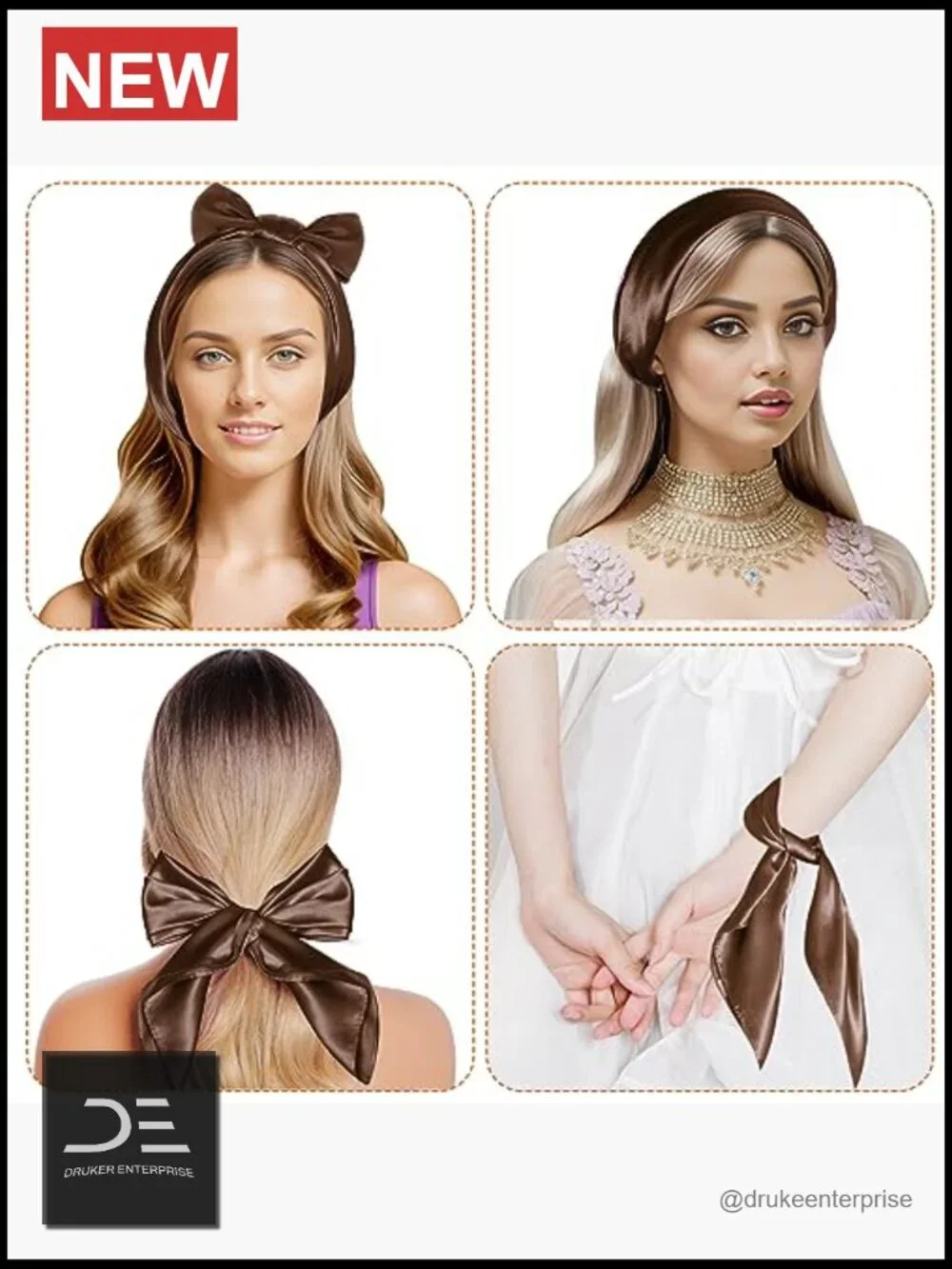 Chiffon Scarf Square Ribbon Neck Scarf Satin Scarf Handkerchief Costume